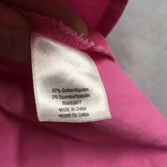 Hot Pink St. John’s bay button up blouse xl euc - Picture 8 of 10